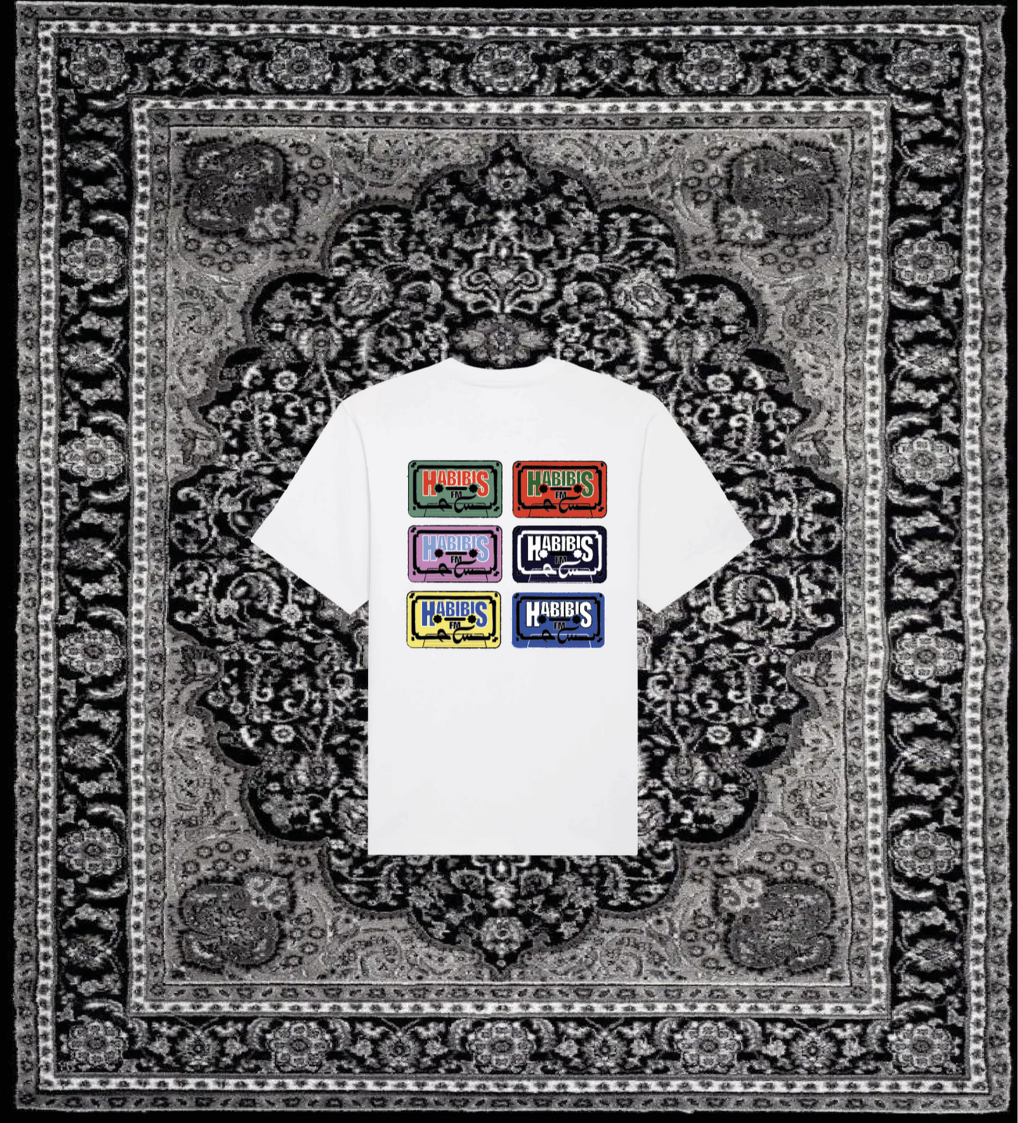 "HABIBIS FM" T-SHIRT IN WHITE